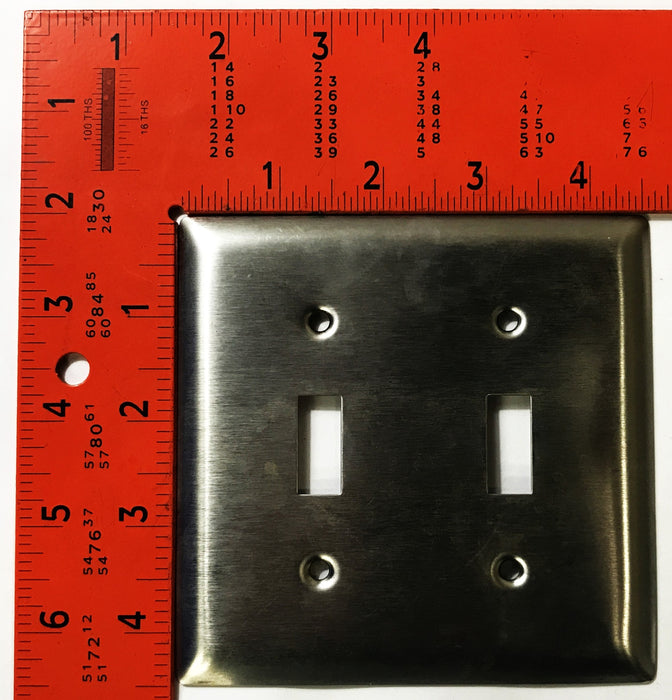Pass & Seymour Stainless Steel 2-Gang 2-Switch Wall Plate SS2 [Lot of 11] NOS