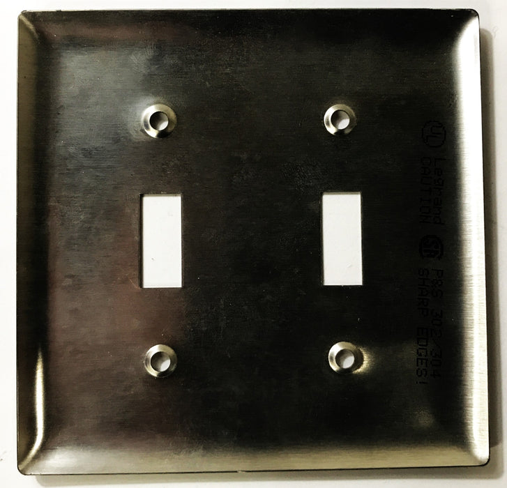 Pass & Seymour Stainless Steel 2-Gang 2-Switch Wall Plate SS2 [Lot of 11] NOS