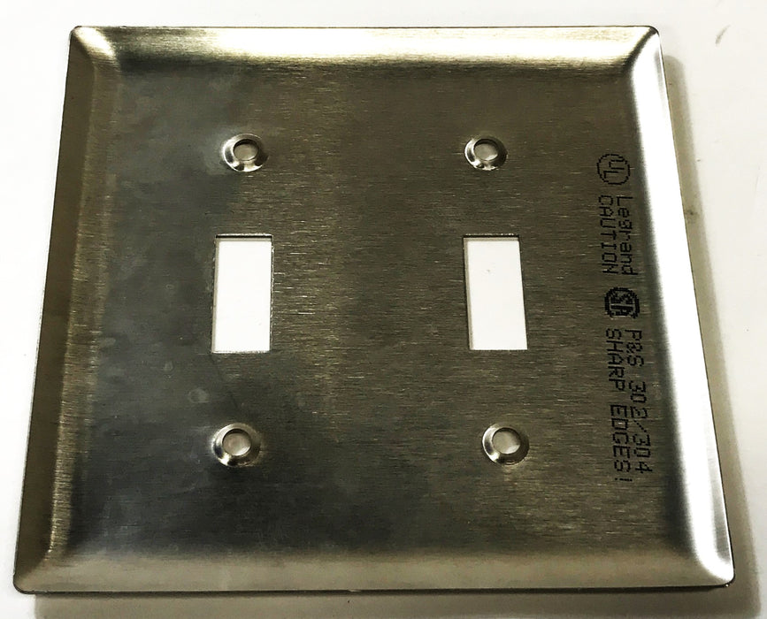 Pass & Seymour Stainless Steel 2-Gang 2-Switch Wall Plate SS2 [Lot of 11] NOS