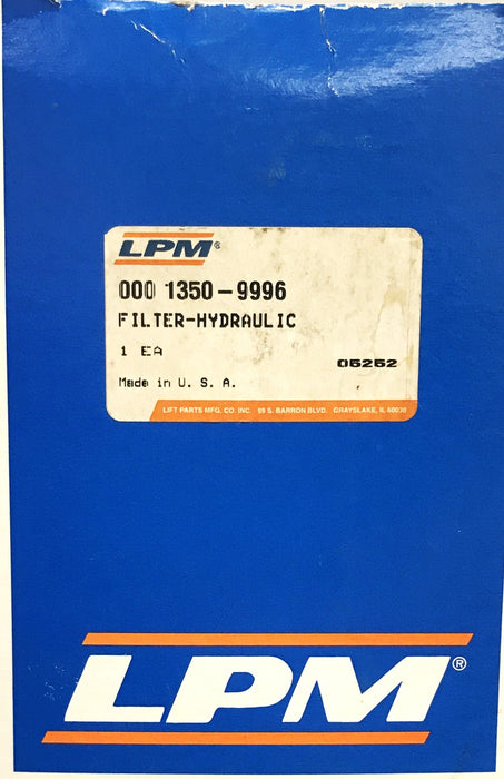 LPM Hydraulic Filter 000-1350-9996 NOS