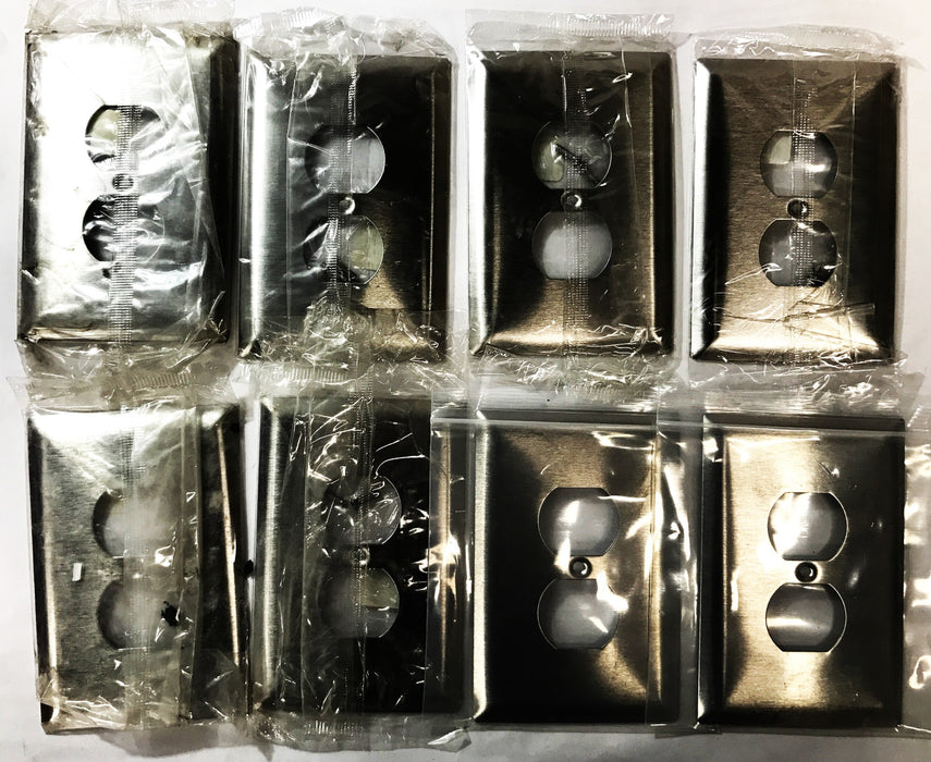 Pass & Seymour Stainless Steel 1-Gang 2-Hole Wall Plate SS08 [Lot of 8] NOS