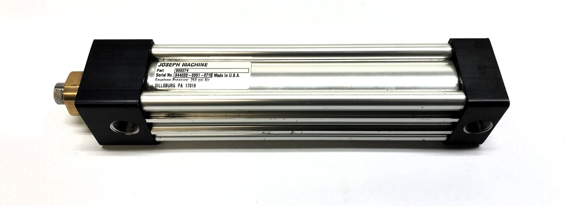 Joseph Machine 250 PSI Pneumatic Cylinder (No Plugs) 800274 USED