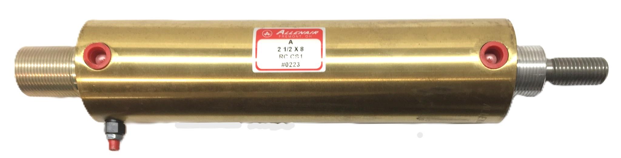 Allenair Pneumatic Air Cylinder 2-1/2"x 8" RS CS1 #0223 NOS