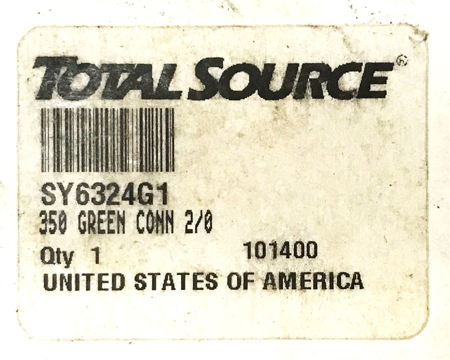 Total Source Green Connector Assembly SY6324G1 NOS