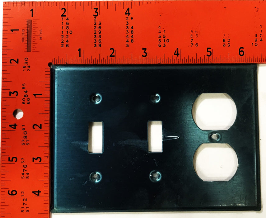 Leviton 3-gang 4-hole stainless steel wall plate 84021-40 [Lot of 5] NOS