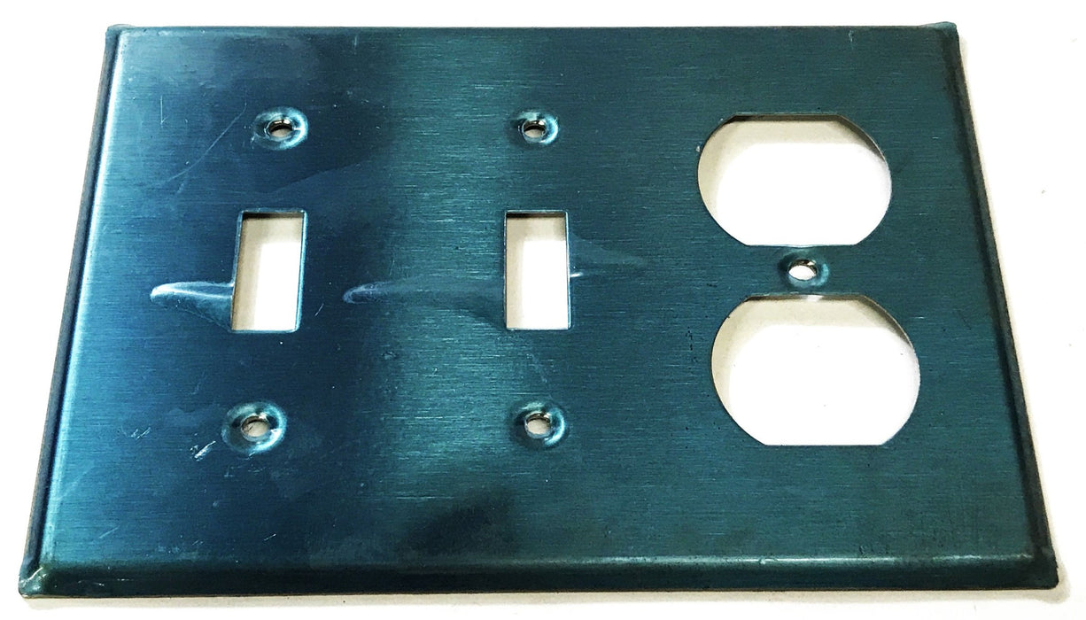 Leviton 3-gang 4-hole stainless steel wall plate 84021-40 [Lot of 5] NOS