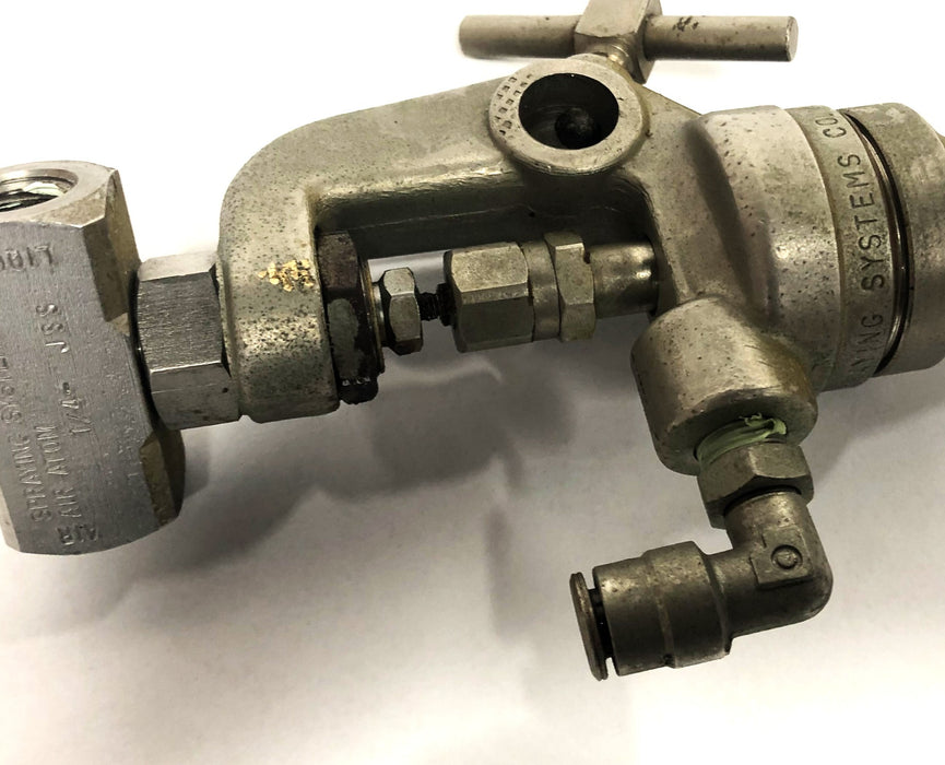 Spraying Systems Auto Jet Spray Gun With 1/4 Inch Air Atom Fitting 22AUH USED