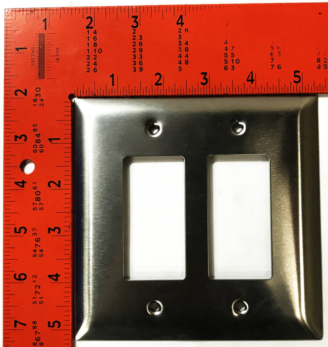 Pass & Seymour 2-Gang 2-Hole Stainless Steel Wall Plate SS0262 [Lot of 4] NOS