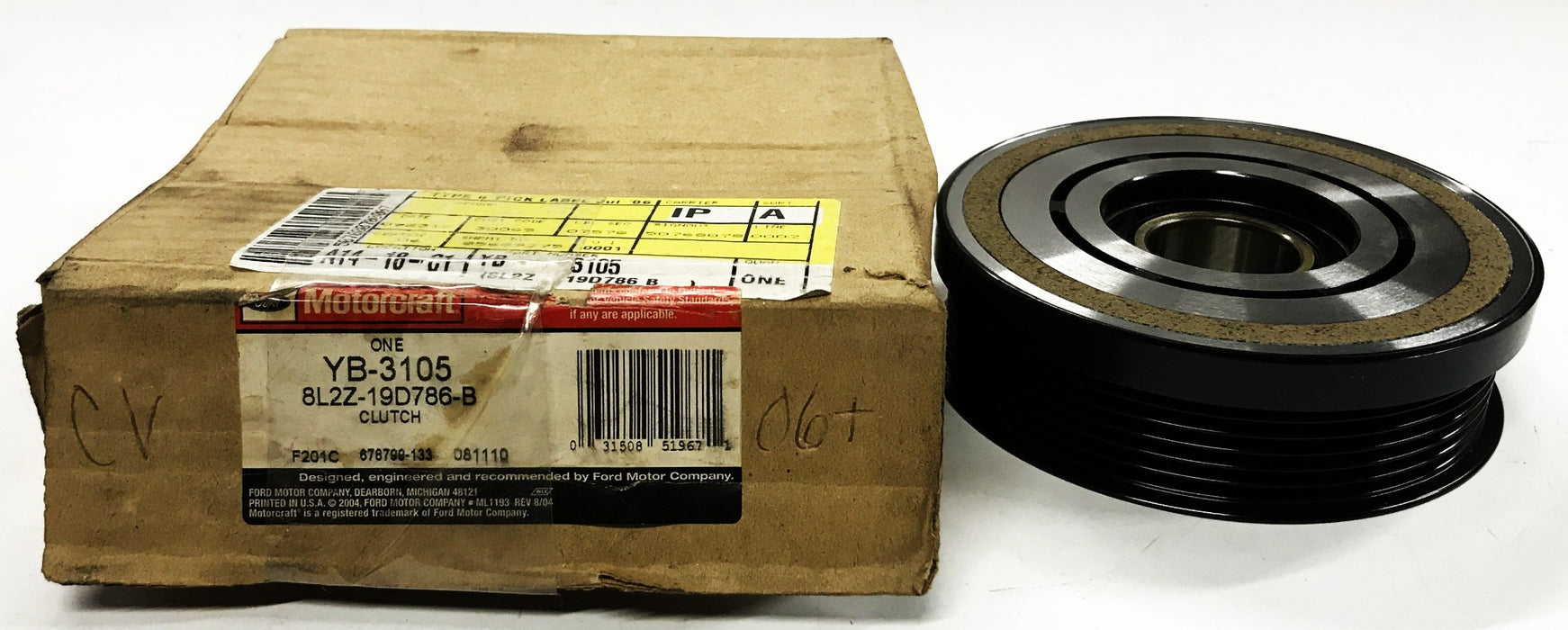Motorcraft AC Compressor Clutch Assembly YB-3105 NOS