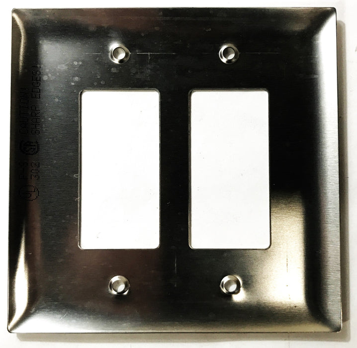 Pass & Seymour 2-Gang 2-Hole Stainless Steel Wall Plate SS0262 [Lot of 4] NOS