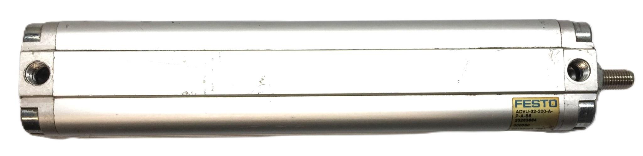 Festo Compact Pneumatic Air Cylinder ADVU-32-200-A-P-A-S6 (156094) USED