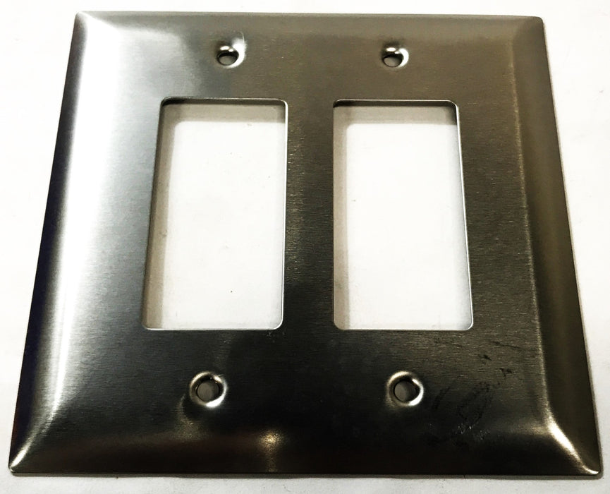 Pass & Seymour 2-Gang 2-Hole Stainless Steel Wall Plate SS0262 [Lot of 4] NOS