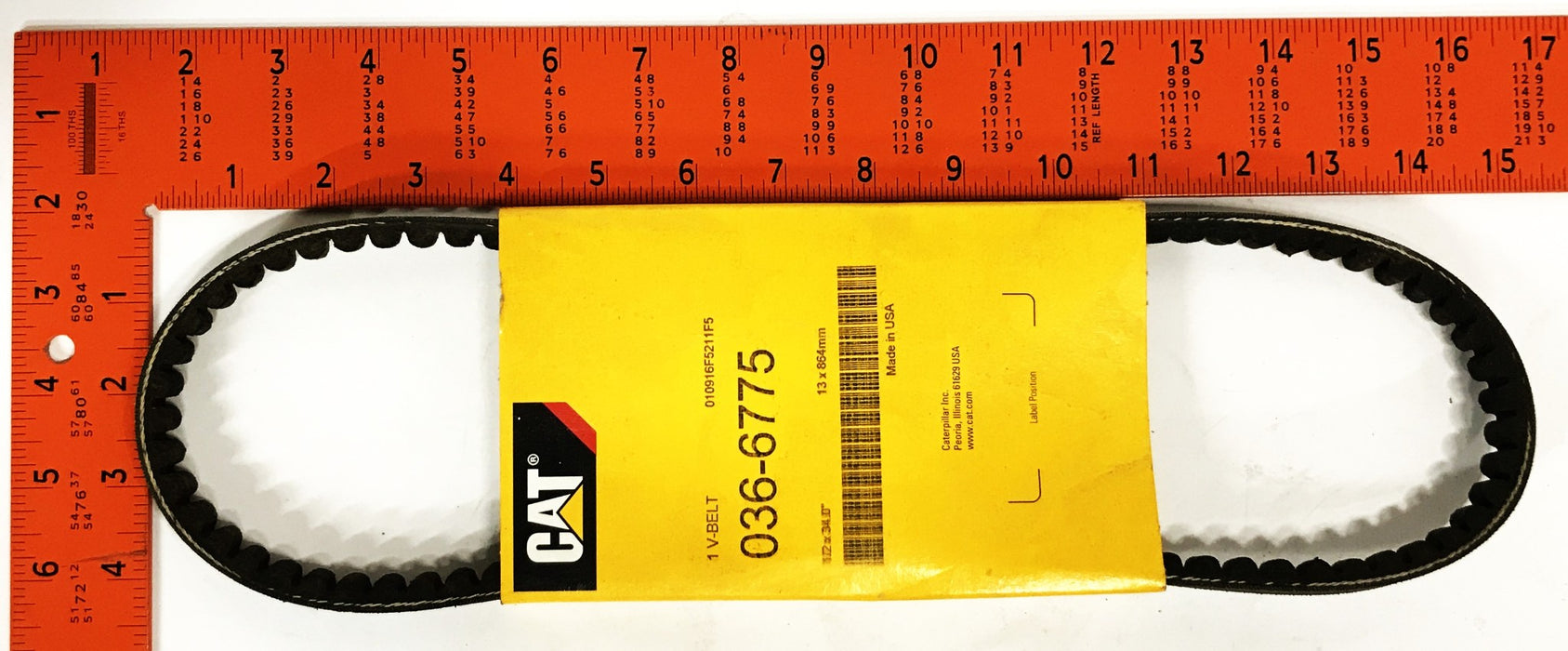 Caterpillar Cogged V-Belt 036-6775 [Lot of 3] NOS