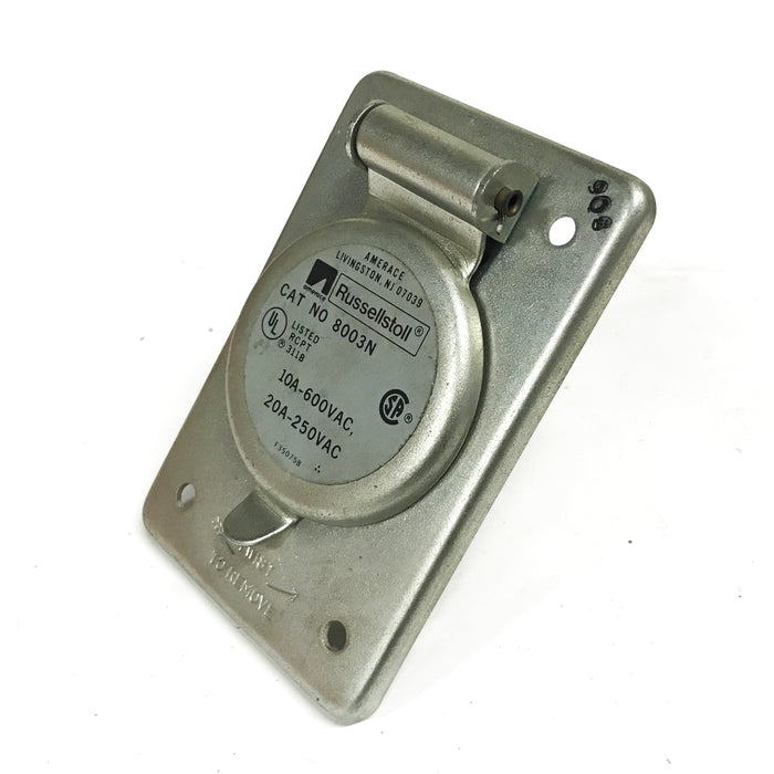 Russellstoll Ever-Lok Metal Receptacle 8003N [Lot of 2] NOS