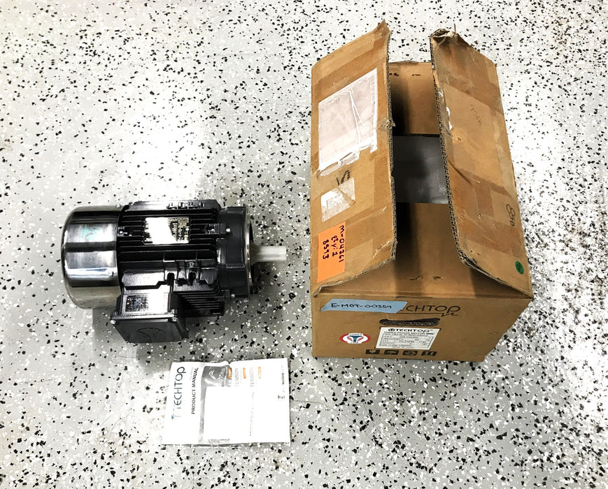 Techtop 2HP Three Phase Electric Motor CB3-AL-TF-56HC-4-B-D-2 NOS