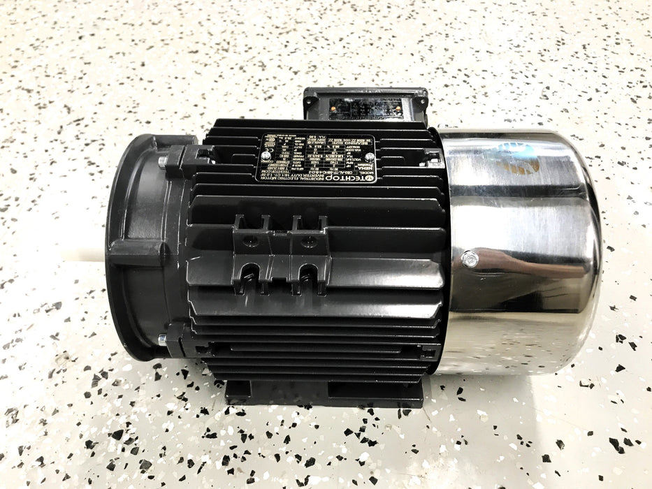 Techtop 2HP Three Phase Electric Motor CB3-AL-TF-56HC-4-B-D-2 NOS