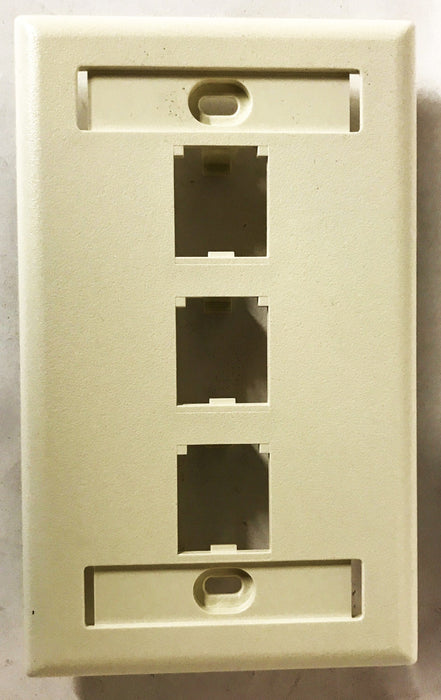 Panduit White Plastic 1-Gang 3-Port Faceplate CFPL3IWY [Lot of 10] NOS