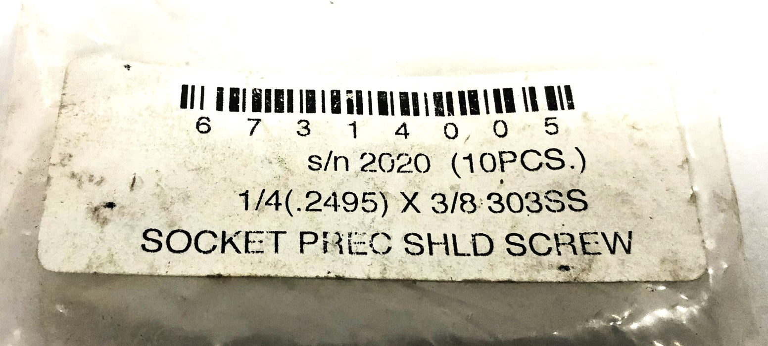 Unbranded 10 Piece1/4 (0.2495)X3/8 Set Sprocket PREC SHLD Screw 303SS NOS