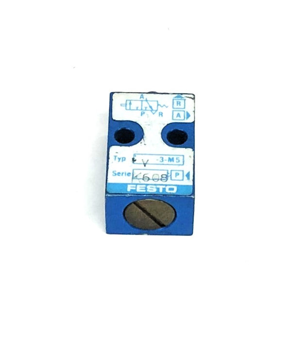 Festo K608 Stem Actuated Valve V-3-M5 USED