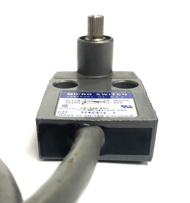 Micro Switch 5A-250VAC 1/10HP-125/120VAC Rotary Limit Switch 914CE16-3 USED