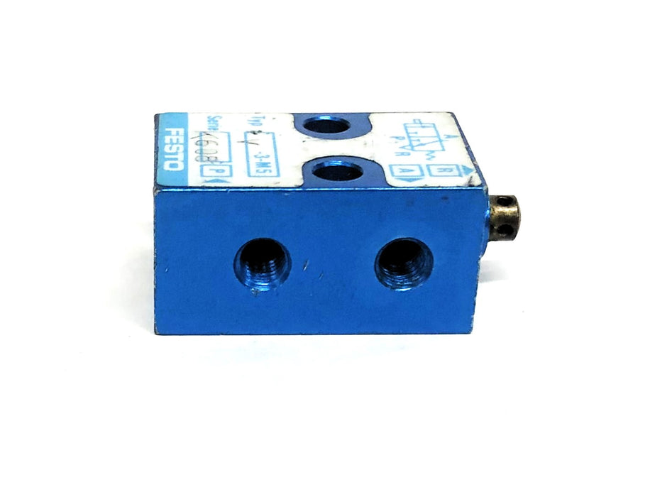 Festo K608 Stem Actuated Valve V-3-M5 USED