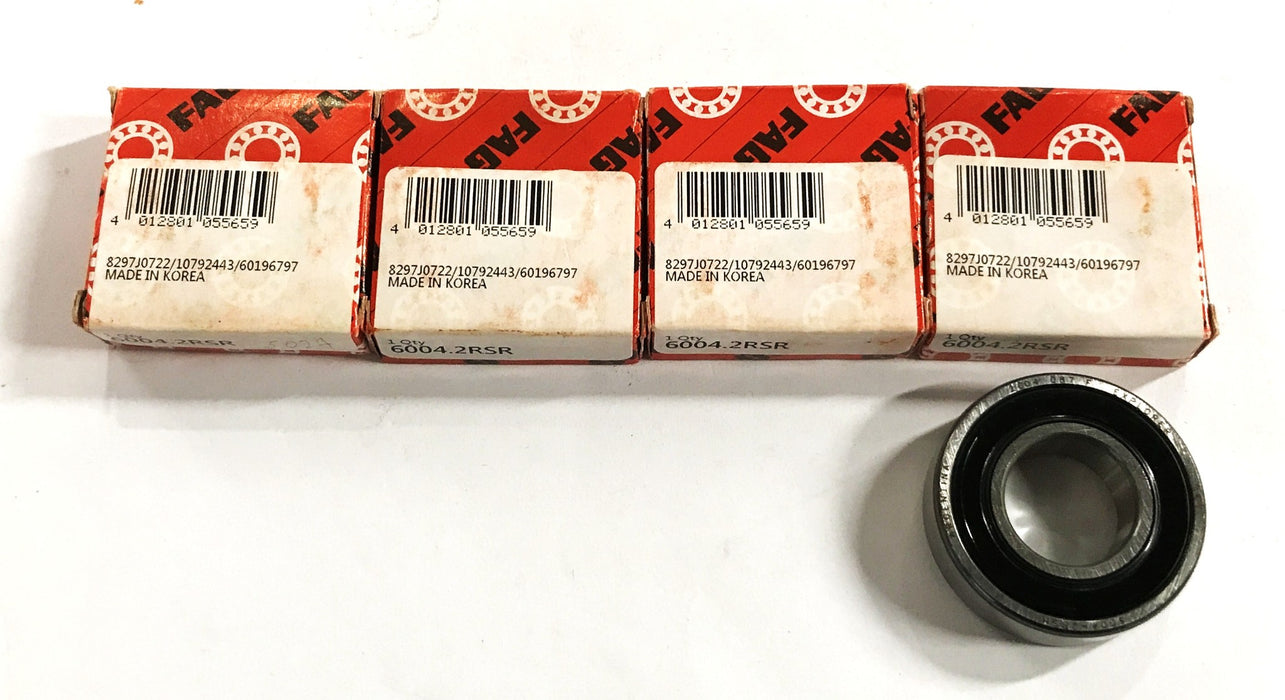 FAG 40mm Deep Groove Ball Bearing 6004-2RSR [Lot of 4] NOS