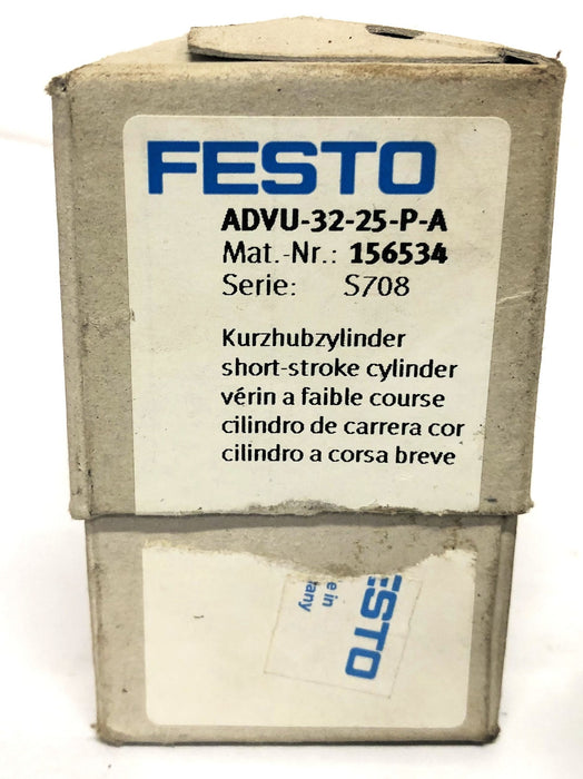 Festo 156534 S708 pmax.10bar Cylinder ADVU-32-25-P-A NOS