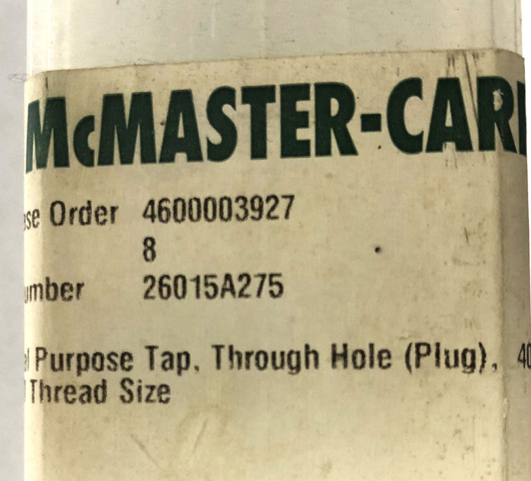 McMaster-Carr HS GD-6 General Purpose Tap M40x1.50 (3-4543) NOS