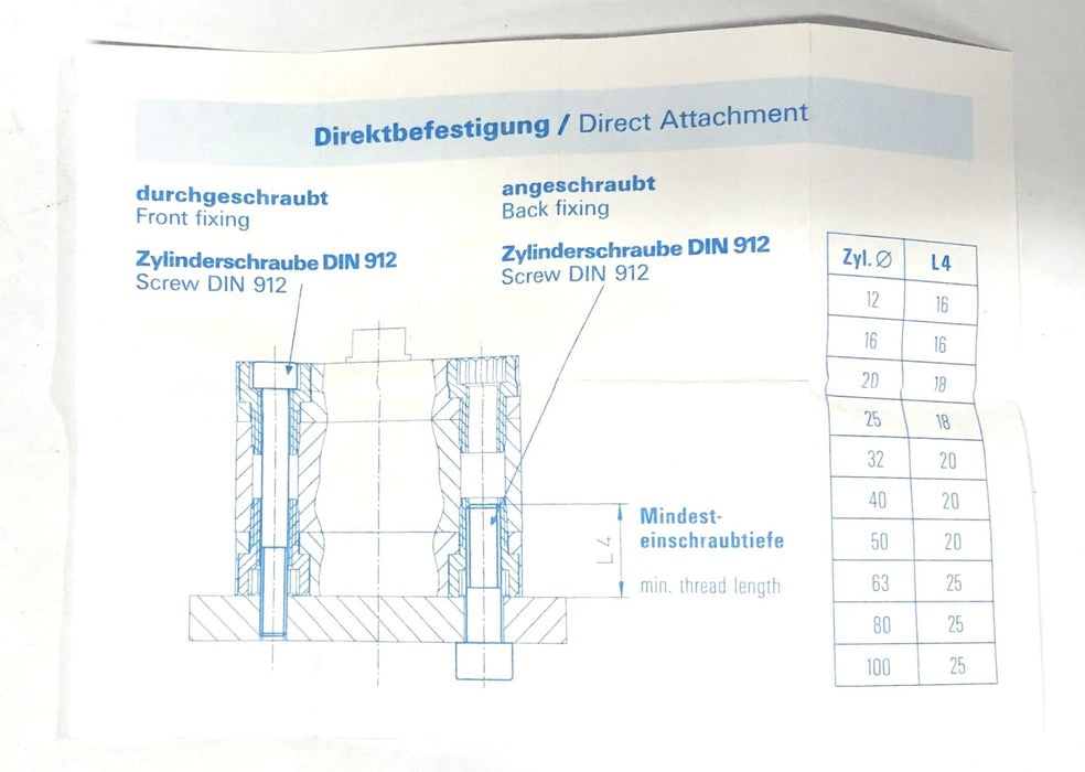 Festo 156534 S708 pmax.10bar Cylinder ADVU-32-25-P-A NOS