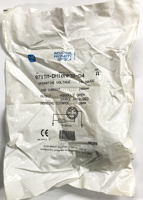 Allen-Bradley Proximity Sensor 871TM-DH10NP30-D4 NOS