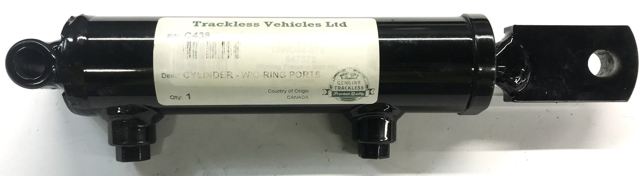 Trackless Hydraulic Cylinder Without Ring Ports C438 NOS