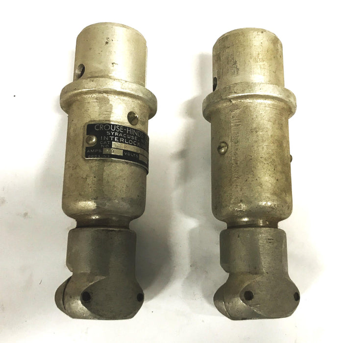 Crouse-Hinds 2-Wire 3-Plug 20A 280V Cast Aluminum Plug DFP-5161 [Lot of 2] USED