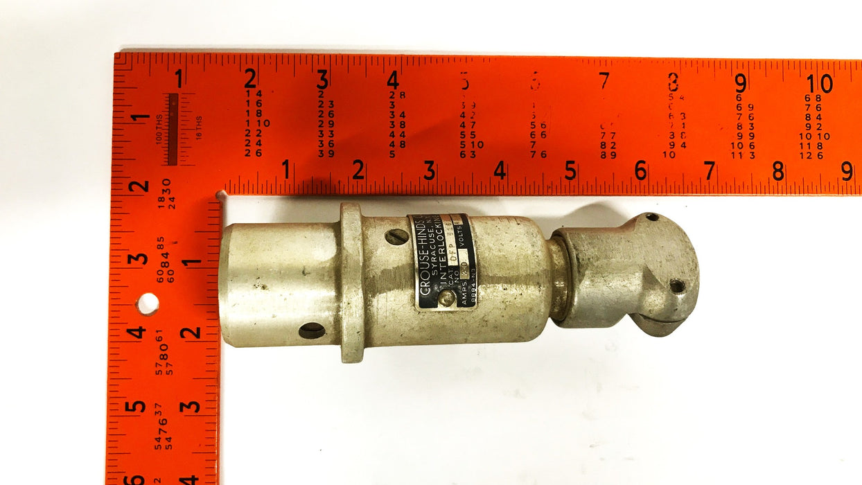 Crouse-Hinds 2-Wire 3-Plug 20A 280V Cast Aluminum Plug DFP-5161 [Lot of 2] USED