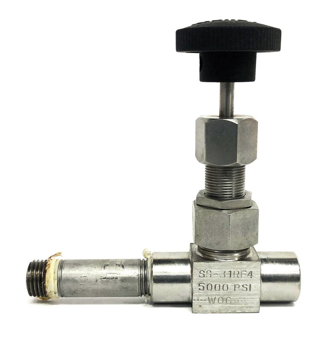 Whitey 5000PSI WOG Needle Valve With Fitting SS-31RF4 USED