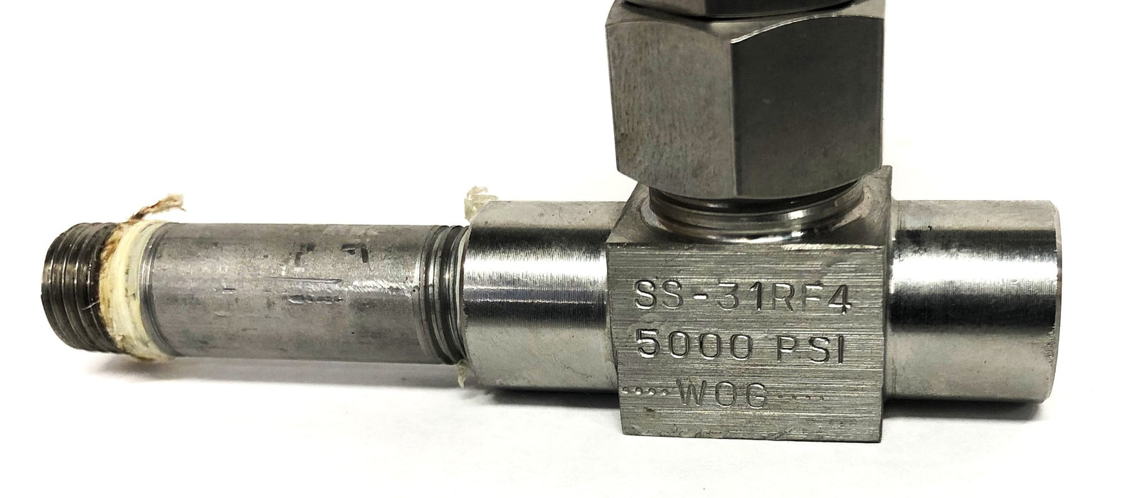 Whitey 5000PSI WOG Needle Valve With Fitting SS-31RF4 USED