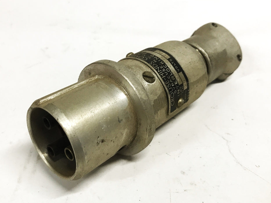 Crouse-Hinds 2-Wire 3-Plug 20A 280V Cast Aluminum Plug DFP-5161 [Lot of 2] USED