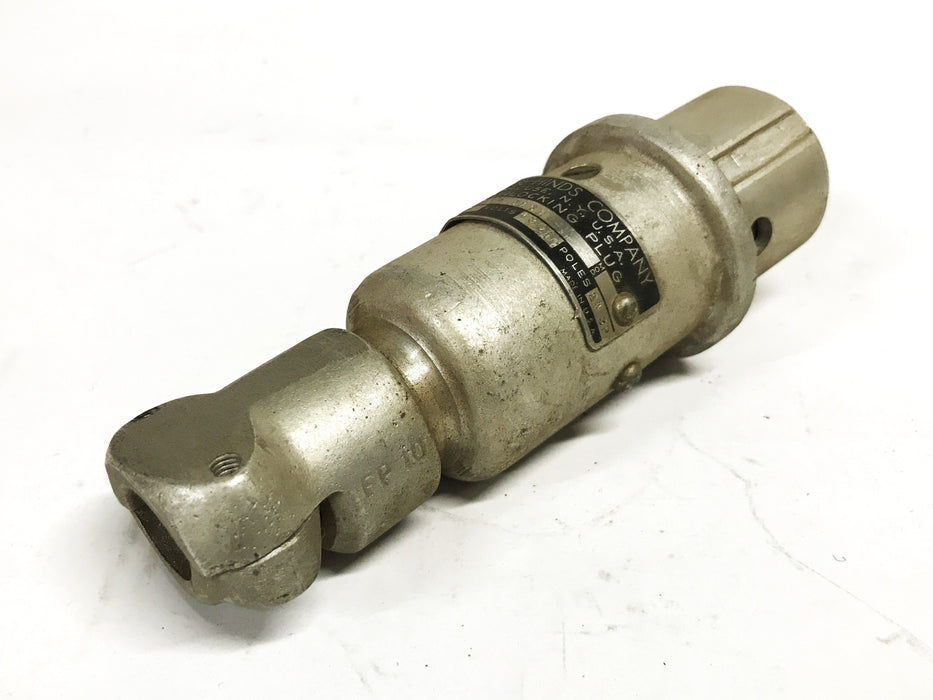 Crouse-Hinds 2-Wire 3-Plug 20A 280V Cast Aluminum Plug DFP-5161 [Lot of 2] USED