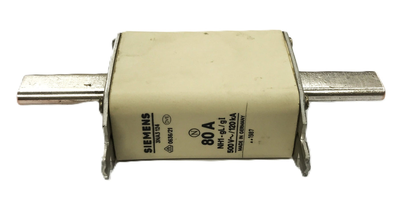 Siemens 80A Fuse Block 3NA3-124 [Lot of 2] NOS