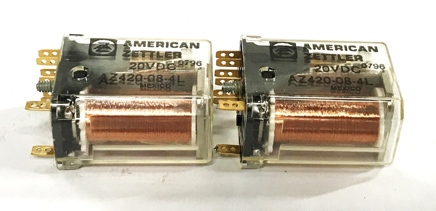 American Zettler 20VDO Relay AZ420-08-4L [Lot of 2] NOS