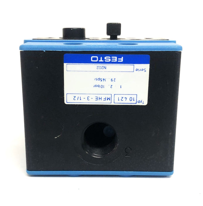 Festo N202 Type 10 421 Solenoid Valve Missing Screws MFHE-3-1/2 NOS