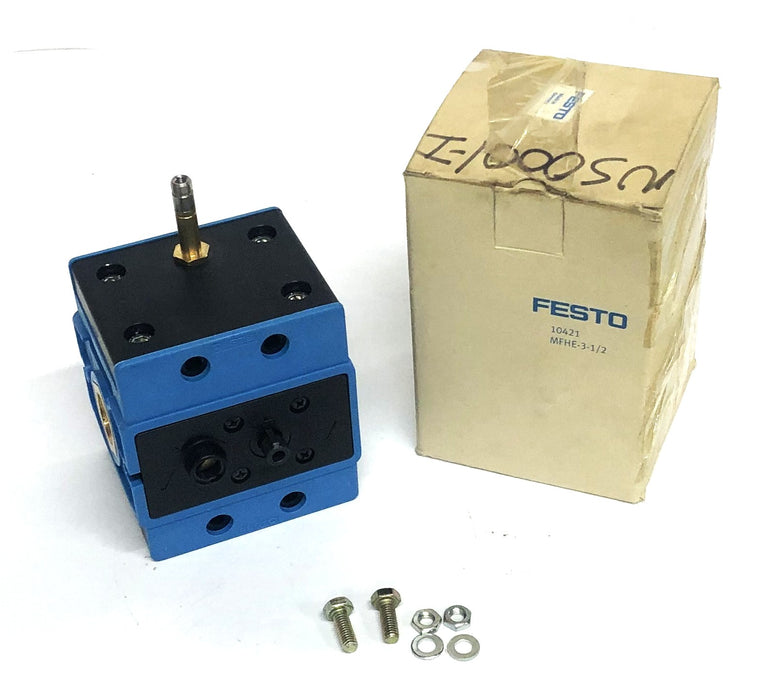 Festo N202 Type 10 421 Solenoid Valve Missing Screws MFHE-3-1/2 NOS