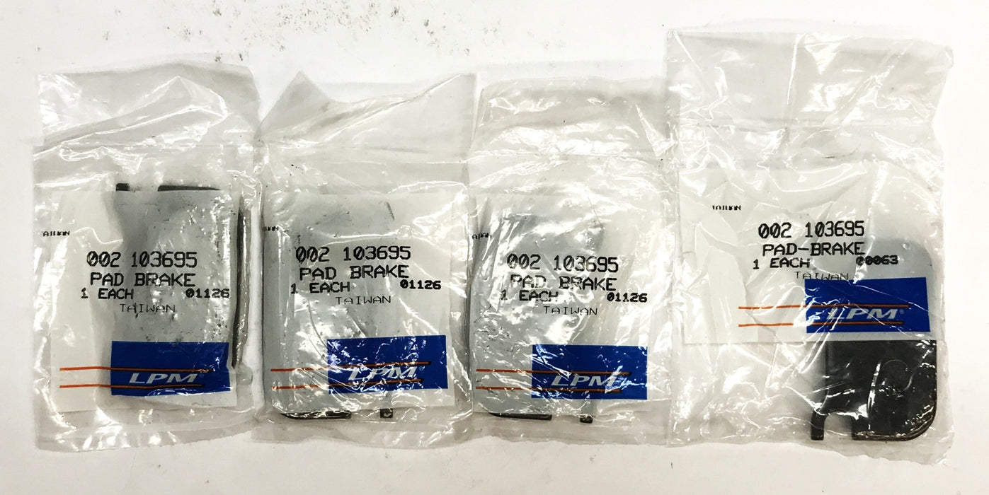 LPM Forklift Brake Pad 002-103695 [Lot of 4] NOS