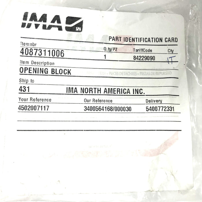 IMA Opening Block 4087311006 NOS