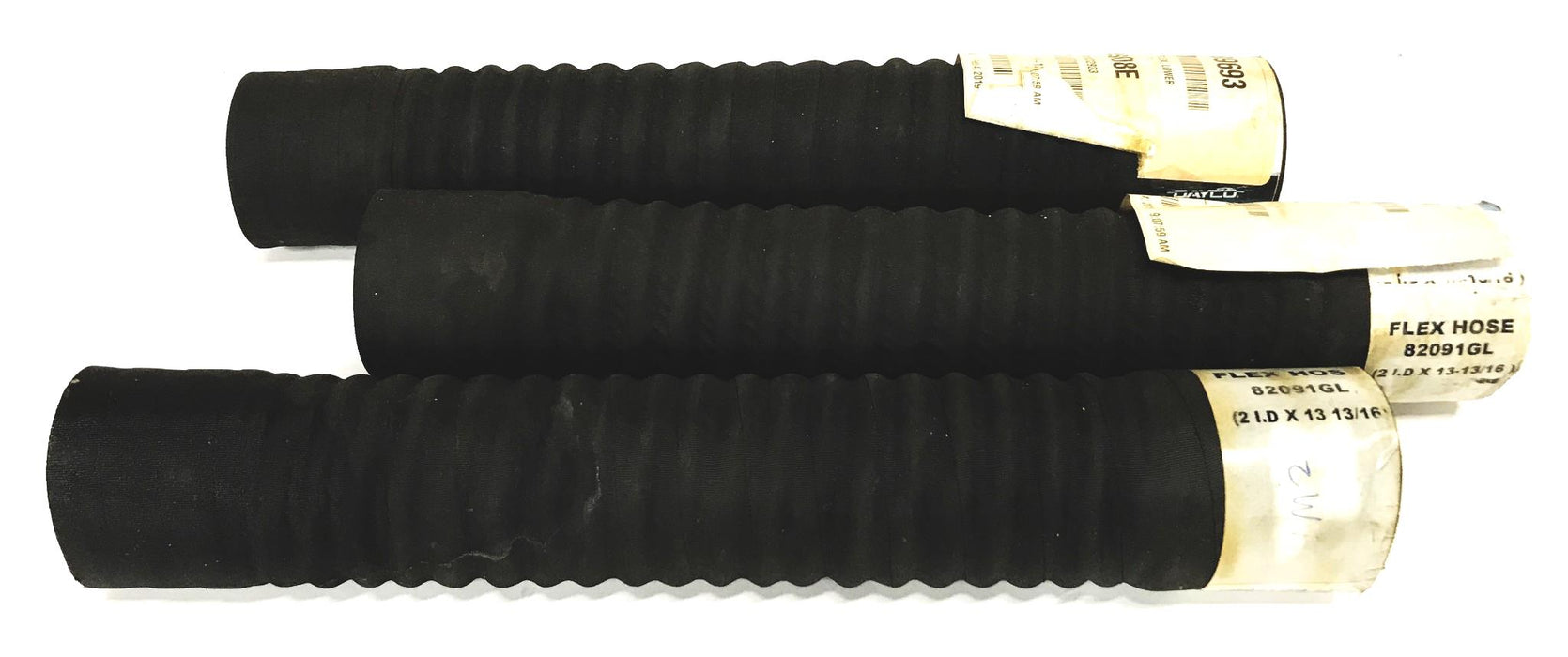 Dayco 2-3/8 inch x 12-1/2 inch Radiator Coolant Hose 82091GL [Lot of 3] NOS