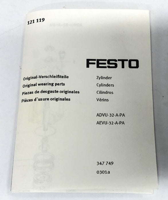 Festo Cylinder Repair Kit ADVU-32-A-P-A (121119) NOS