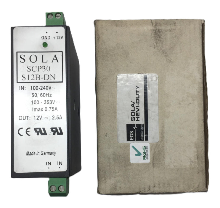 EGS SOLA Hevi-Duty SCP30 100/240V 50/60Hz Power Supply S12 B-DN NOS