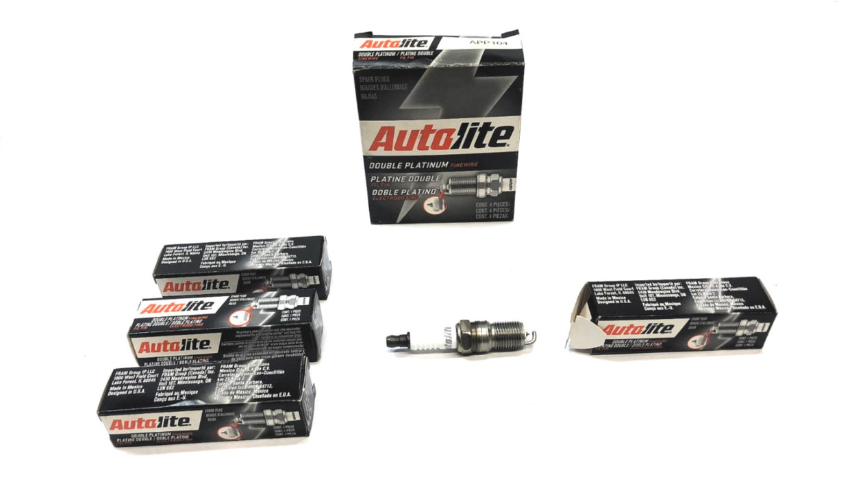 Autolite Pack of {4) Double Platinum Finewire Spark Plug APP104 NOS