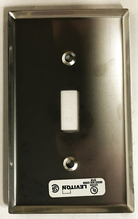 Leviton Stainless Steel Toggle Switch Cover Plate 104-84001-40 [Box of 20] NOS