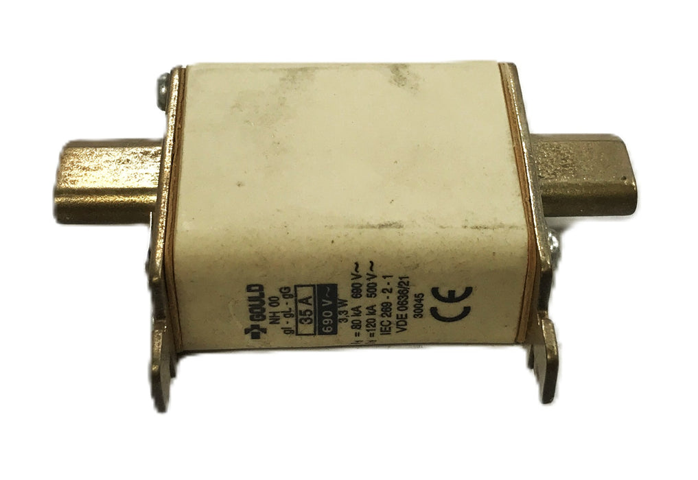 Gould NH 00 GI-GL-GG 35A 690V Knife Fuse 30045 [Lot of 2] NOS