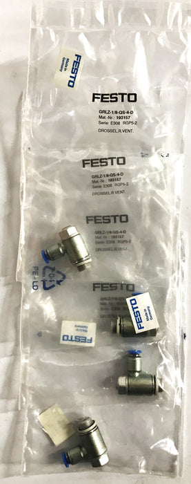 Festo Throttle Valve GRLZ-1/8-QS-4-D [Lot of 4] NOS